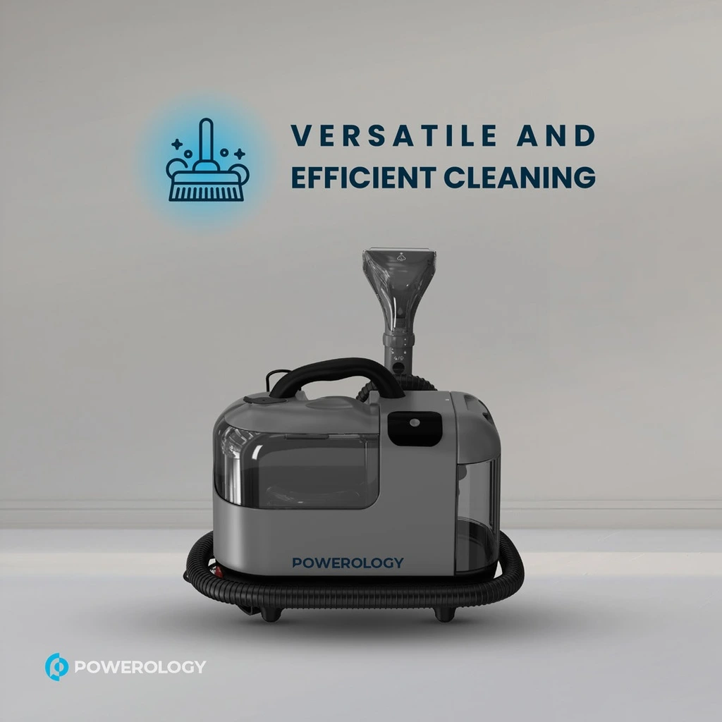 Powerology Powerful Spot & Stain Cleaner Hot Water & Steam Function - Black-128535 Powerology Powerful Spot & Stain Cleaner Hot Water & Steam Function - Black-128535