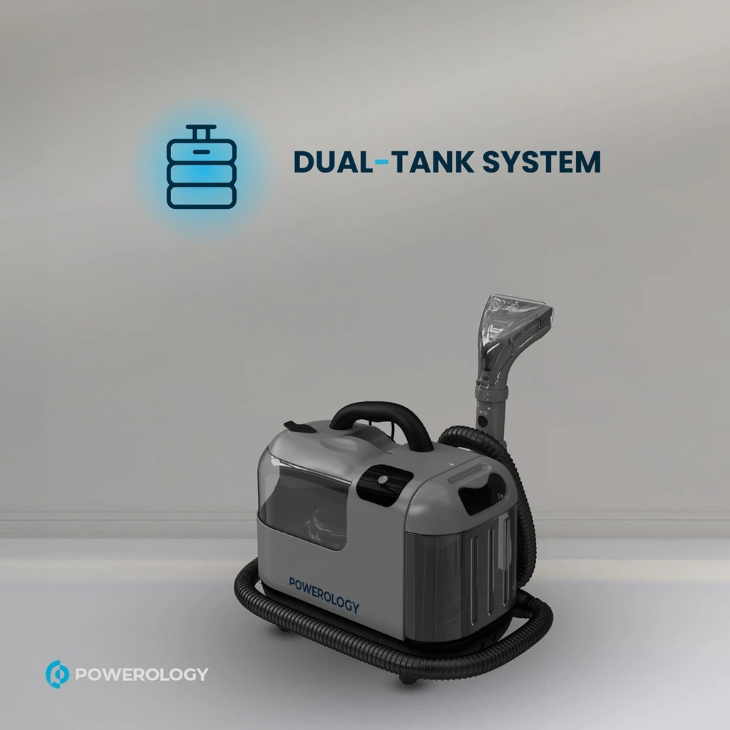 Powerology Powerful Spot & Stain Cleaner Hot Water & Steam Function - Black-128536 Powerology Powerful Spot & Stain Cleaner Hot Water & Steam Function - Black-128536