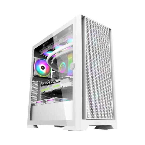 Lingfeng Atx Gaming Pc Case - White-0