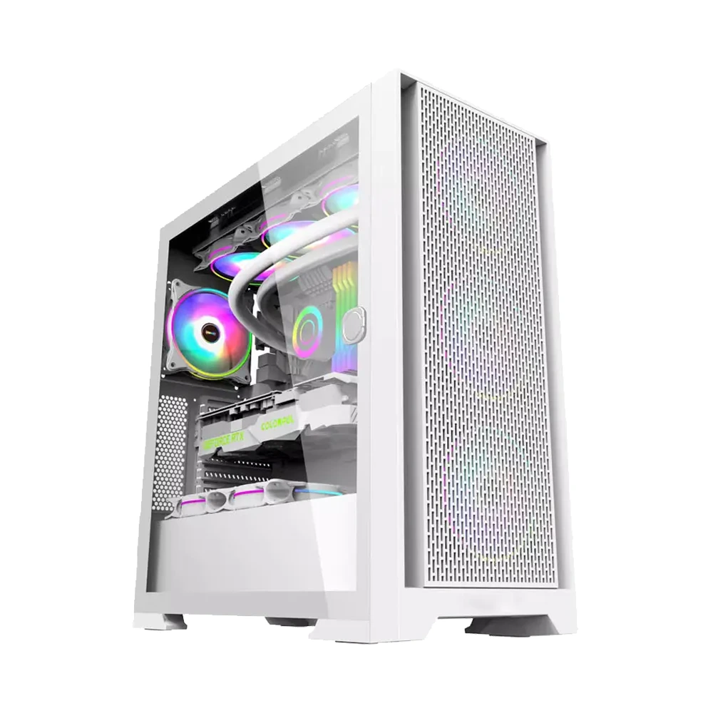 Lingfeng Atx Gaming Pc Case - White-0 Lingfeng Atx Gaming Pc Case - White-0