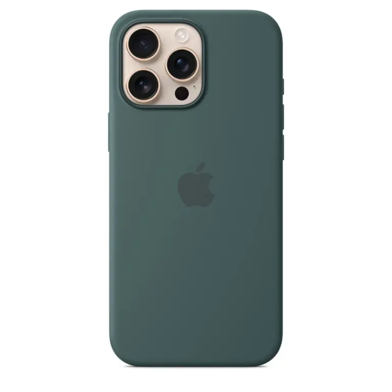 Apple Iphone 16 Pro Max Silicone Case With Magsafe - Lake Green-0
