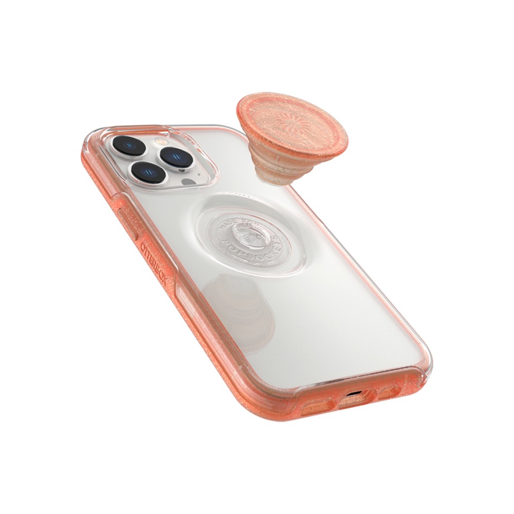 OtterBox Otter + Pop Symmetry Series Clear - Back cover for mobile phone - polycarbonate, synthetic rubber - melondramatic - for Apple iPhone 13 Pro Max-128054 OtterBox Otter + Pop Symmetry Series Clear - Back cover for mobile phone - polycarbonate, synthetic rubber - melondramatic - for Apple iPhone 13 Pro Max-128054