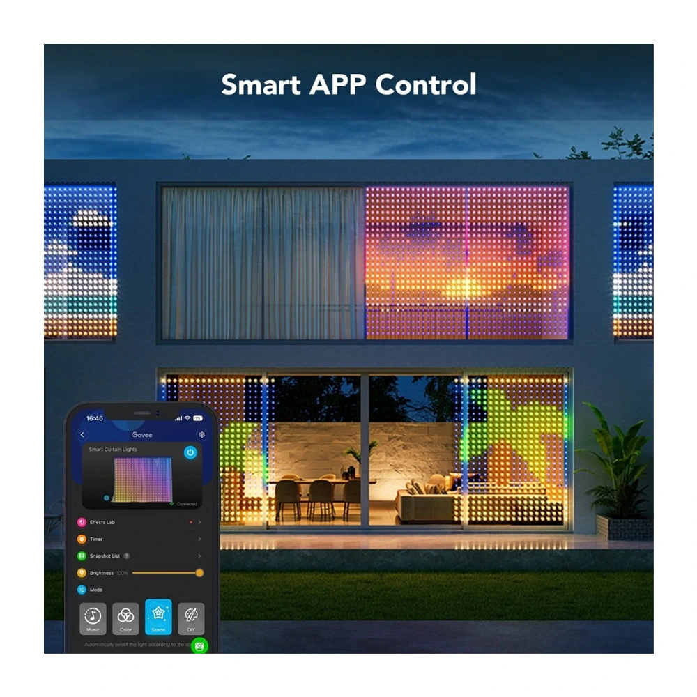 Govee Netflix RGBIC Indoor Curtain Lights 400 LED (1.5m*1.5m)-127714 Govee Netflix RGBIC Indoor Curtain Lights 400 LED (1.5m*1.5m)-127714