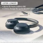 Sony Wireless Noise Cancelling Wireless Bluetooth Headphone (WH-CH720N) - Black-128475