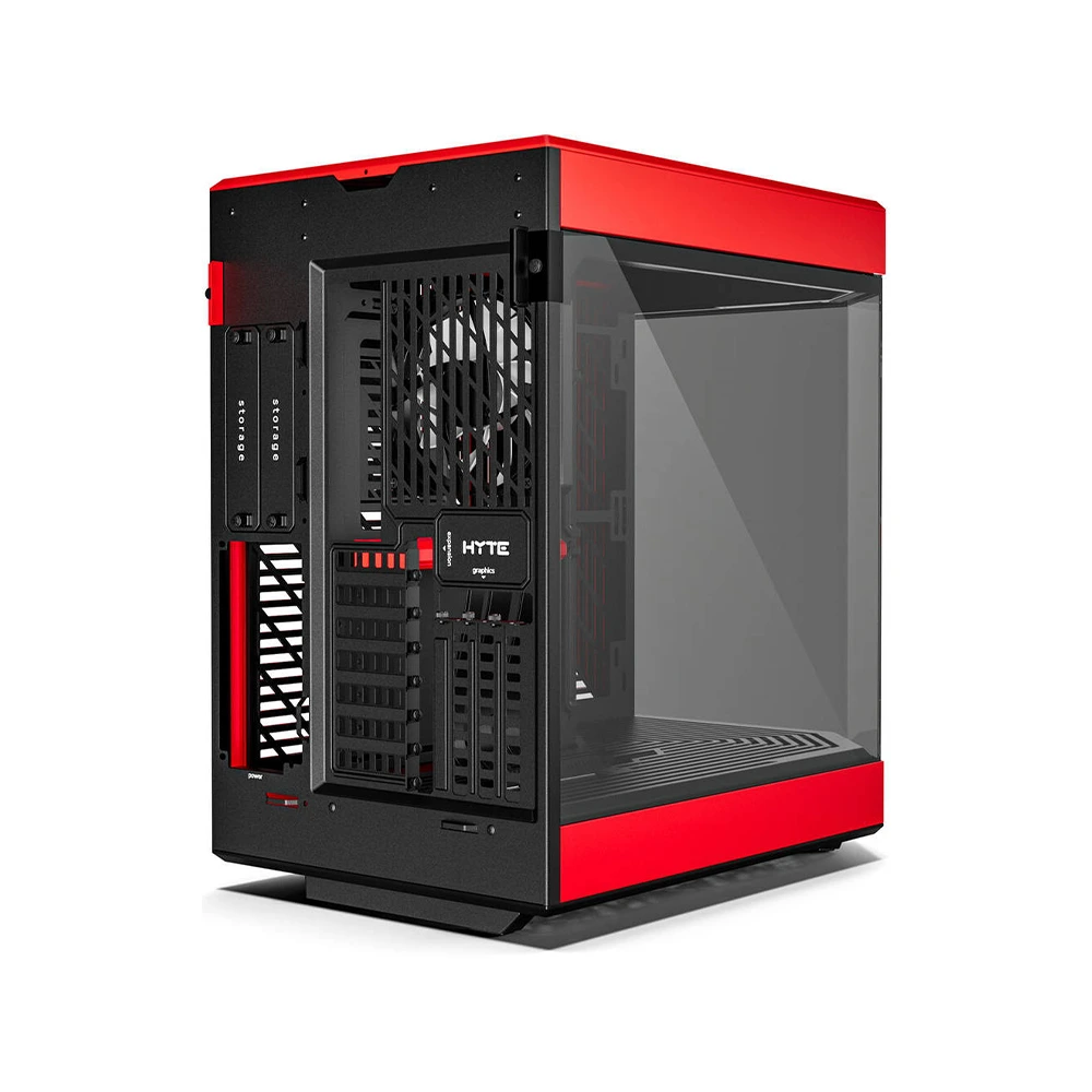 Hyte Y60 Dual Chamber Panoramic Tempered Glass Atx Modern Aesthetic Case - Red-128570 Hyte Y60 Dual Chamber Panoramic Tempered Glass Atx Modern Aesthetic Case - Red-128570