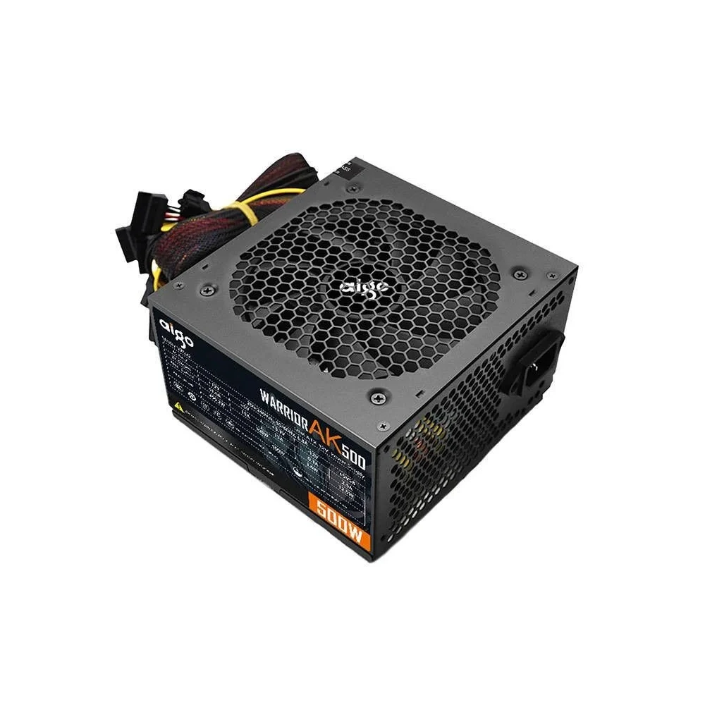 Aigo AK500 PFC max 500W Watt PC Gaming Power Supply unit Quiet 120mm Fan 24pin 12V ATX PSU Desktop computer Power Supply for gaming pc-126997 Aigo AK500 PFC max 500W Watt PC Gaming Power Supply unit Quiet 120mm Fan 24pin 12V ATX PSU Desktop computer Power Supply for gaming pc-126997