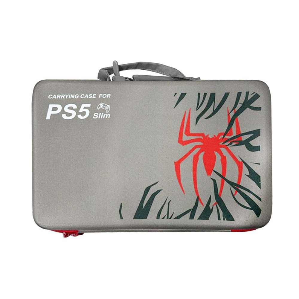 Ps5 Carrying Bag For Ps5 Slim - Spiderman Grey-0 Ps5 Carrying Bag For Ps5 Slim - Spiderman Grey-0
