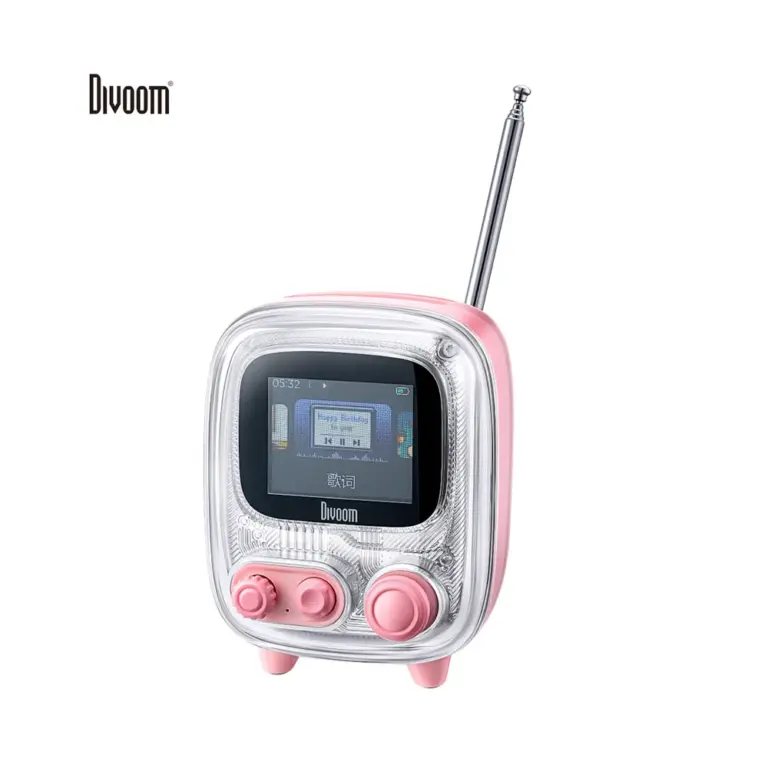 Divoom Tiivoo-2 Photo Album & Lyrics Bluetooth Speaker - Light Pink-0
