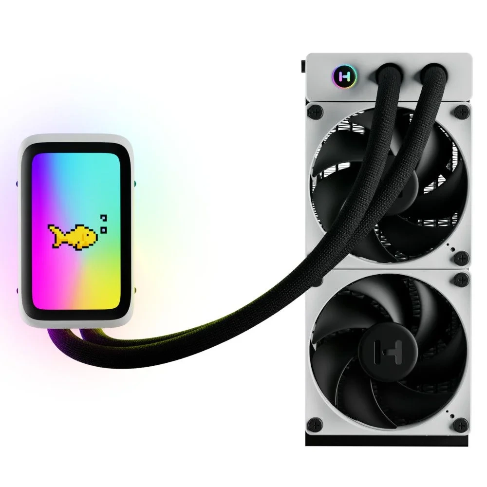 Hyte Thicc Q60 240mm 5" Ips 720p Display And 42 Pixel Qrgb Array Aio Liquid Cooler - Black-129293 Hyte Thicc Q60 240mm 5" Ips 720p Display And 42 Pixel Qrgb Array Aio Liquid Cooler - Black-129293