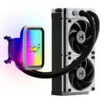 Hyte Thicc Q60 240mm 5" Ips 720p Display And 42 Pixel Qrgb Array Aio Liquid Cooler - Black-0