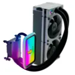 Hyte Thicc Q60 240mm 5" Ips 720p Display And 42 Pixel Qrgb Array Aio Liquid Cooler - Black-129295