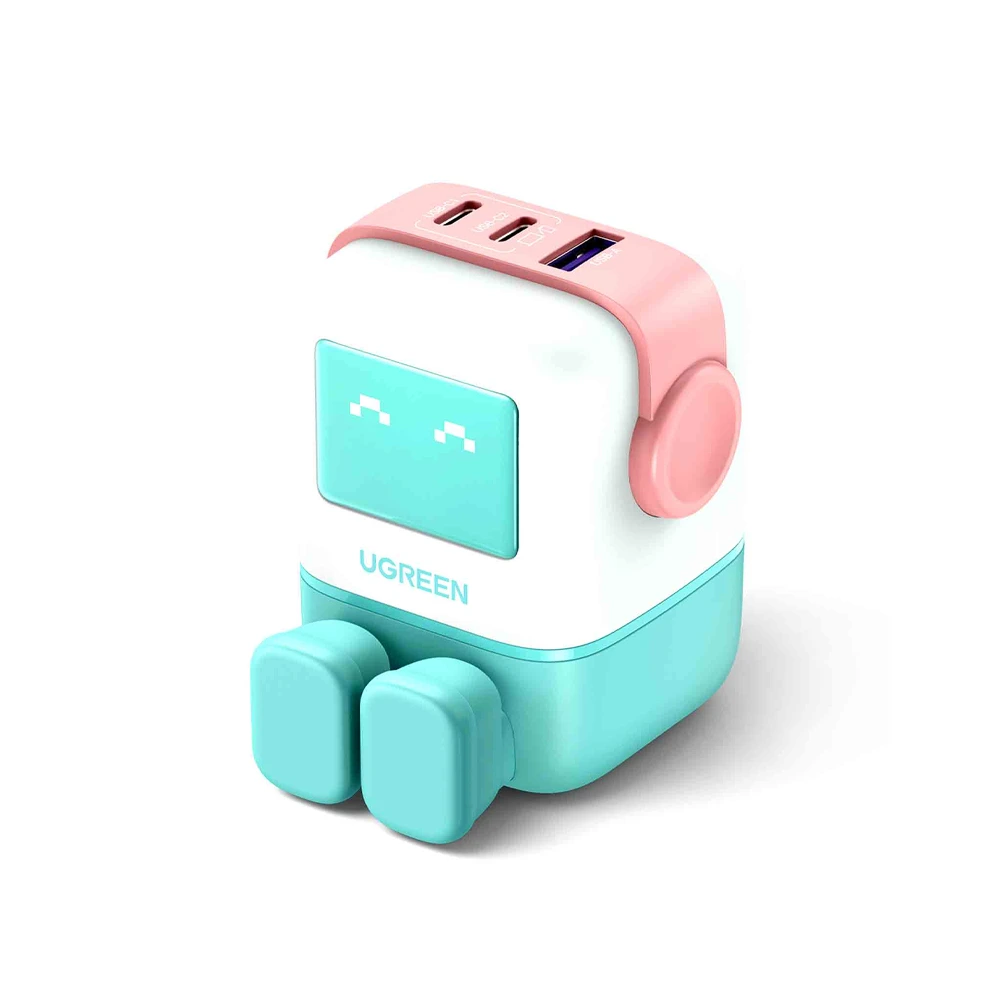 Ugreen Nexode 65w 3-port Gan Fast Charger - Pink Blue-0 Ugreen Nexode 65w 3-port Gan Fast Charger - Pink Blue-0