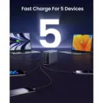 Ugreen Nexode 300w Gan-5 Ports Fast Desktop Charger - Black-129424