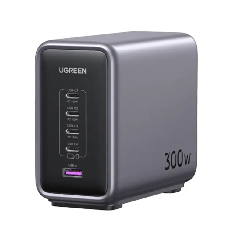 Ugreen Nexode 300w Gan-5 Ports Fast Desktop Charger - Black-0