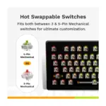 Glorious Gmmk 3 100% Prebuilt Wired Mechanical Gaming Keyboard - Black (Arabic Layout)-129378