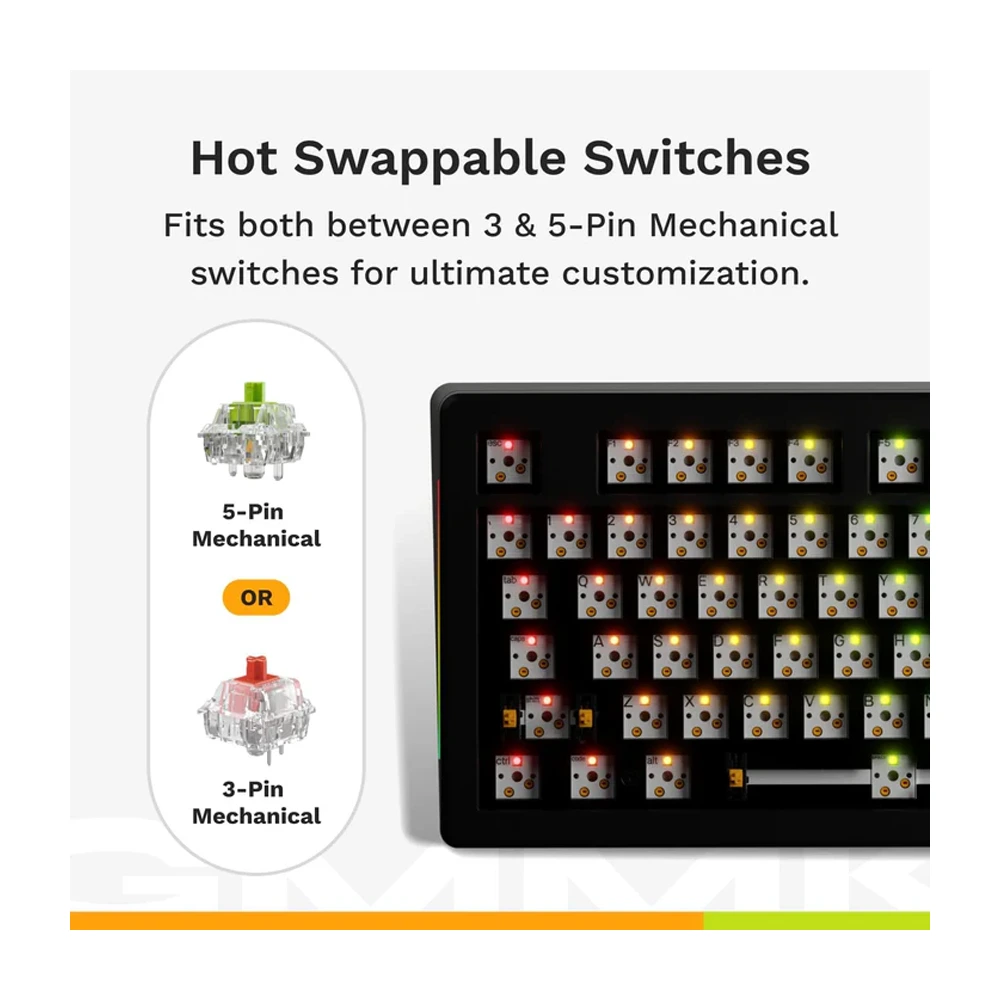 Glorious Gmmk 3 100% Prebuilt Wired Mechanical Gaming Keyboard - Black (Arabic Layout)-129378 Glorious Gmmk 3 100% Prebuilt Wired Mechanical Gaming Keyboard - Black (Arabic Layout)-129378