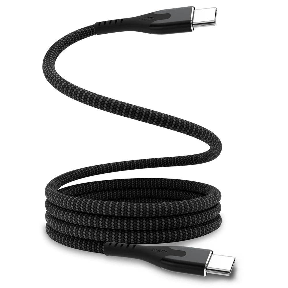 Statik Magstack Pro Magnetic 100w Usb-c To C Cable 2m (Black)-0 Statik Magstack Pro Magnetic 100w Usb-c To C Cable 2m (Black)-0