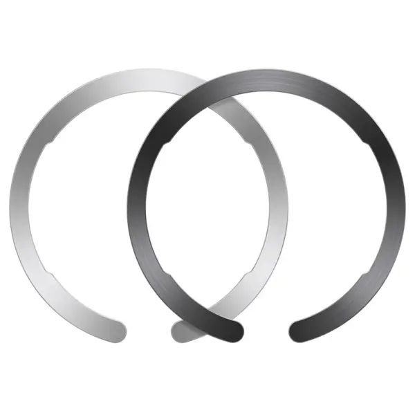 Esr Halolock Universal Ring Magsafe Wireless Charging - 2pack - Black & Silver-0