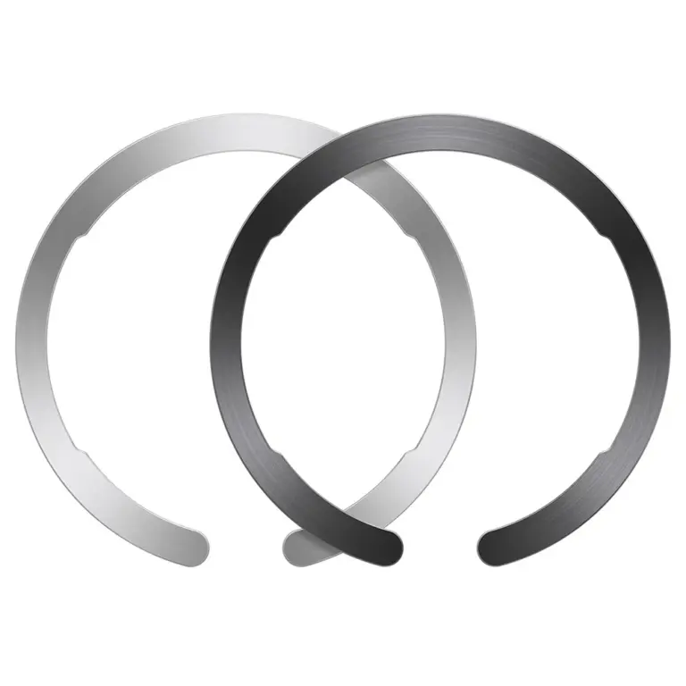 Esr Halolock Universal Ring Magsafe Wireless Charging - 2pack - Black & Silver-0