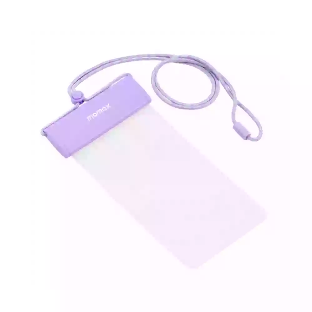 Momax Waterproof Pouch With Universal Neck Strap - Purple-0 Momax Waterproof Pouch With Universal Neck Strap - Purple-0
