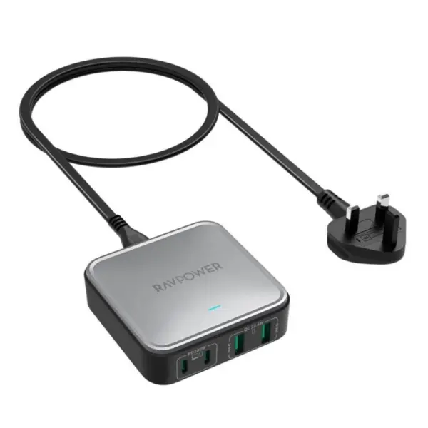 Ravpower 4-port Portable Desktop Charger, 100w, Rp-pc1042 - Black-0