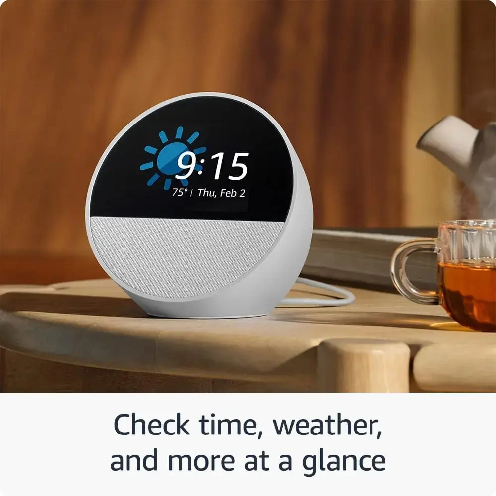 Amazon Echo Spot Smart Alarm Clock 2024 Edition - Black-130500 Amazon Echo Spot Smart Alarm Clock 2024 Edition - Black-130500