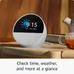 Amazon Echo Spot Smart Alarm Clock 2024 Edition - Glacier White-130504
