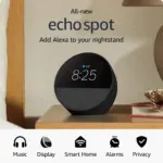 Amazon Echo Spot Smart Alarm Clock 2024 Edition - Black-130499