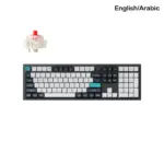 Keychron Q6 Max 100% Rgb Backlight Swappable Fully Assembled Knob, Qmk/via Wireless Mechanical Gaming Keyboard (Gateron Jupiter Red Switch) - English/arabic Keyboard-0