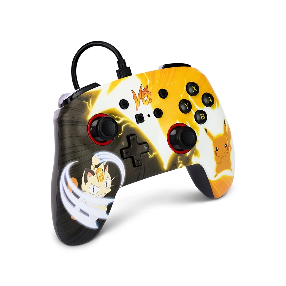 Powera Enhanced Wired Controller For Nintendo Switch - Pokémon: Pikachu Vs. Meowth-130653 Powera Enhanced Wired Controller For Nintendo Switch - Pokémon: Pikachu Vs. Meowth-130653