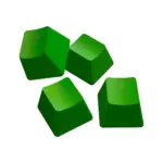 Razer Pbt Keycap + Coiled Cable Upgrade Set For Mechanical & Optical Gaming Keyboards - Green -0