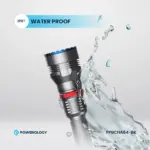 Powerology 4000mah Waterproof Led Flashlight - Black-130596
