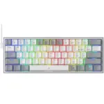 Redragon Fizz Rgb Wired Mechanical Gaming Keyboard - White/grey (Dust-proof Red) (English&arabic)-0
