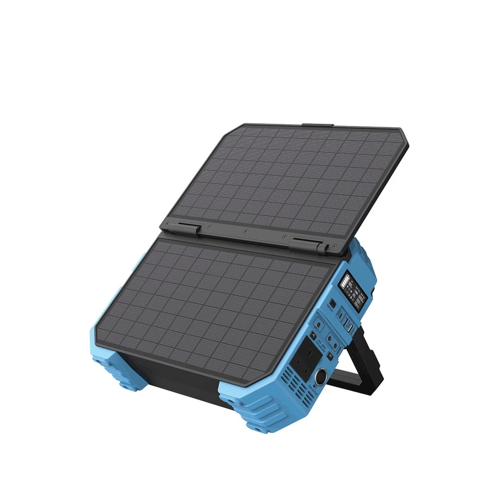 Powerology 600w 192000mah Portable Generator Integrated Solar Panel - Blue-131335 Powerology 600w 192000mah Portable Generator Integrated Solar Panel - Blue-131335