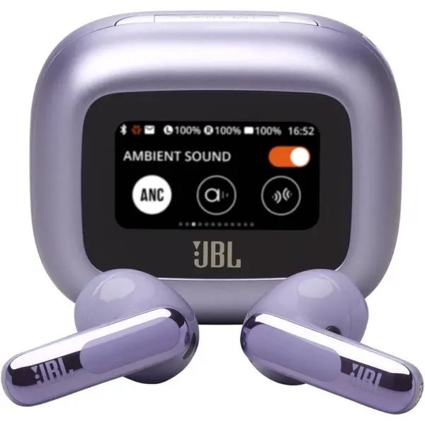Jbl Live Flex 3 True Wireless Noise Cancelling Earbuds With Display - Purple-0