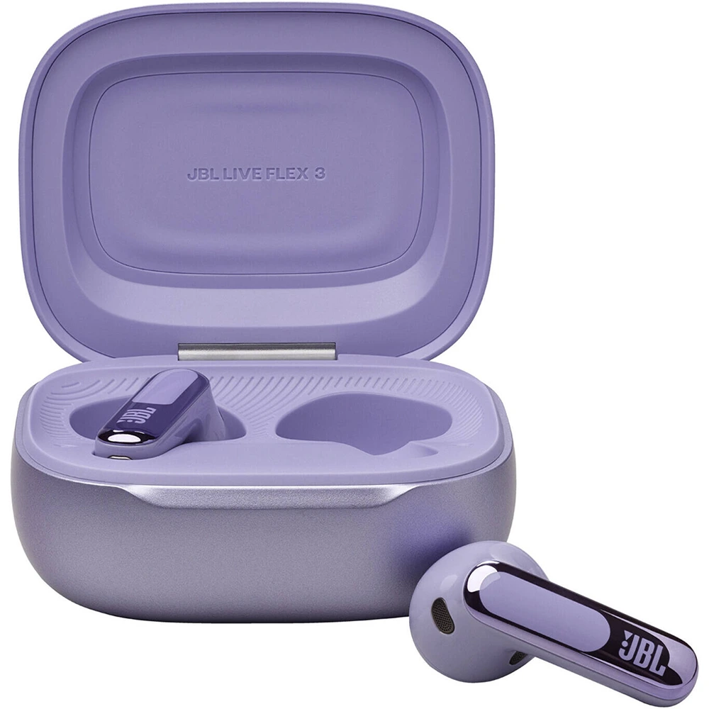 Jbl Live Flex 3 True Wireless Noise Cancelling Earbuds With Display - Purple-131770 Jbl Live Flex 3 True Wireless Noise Cancelling Earbuds With Display - Purple-131770