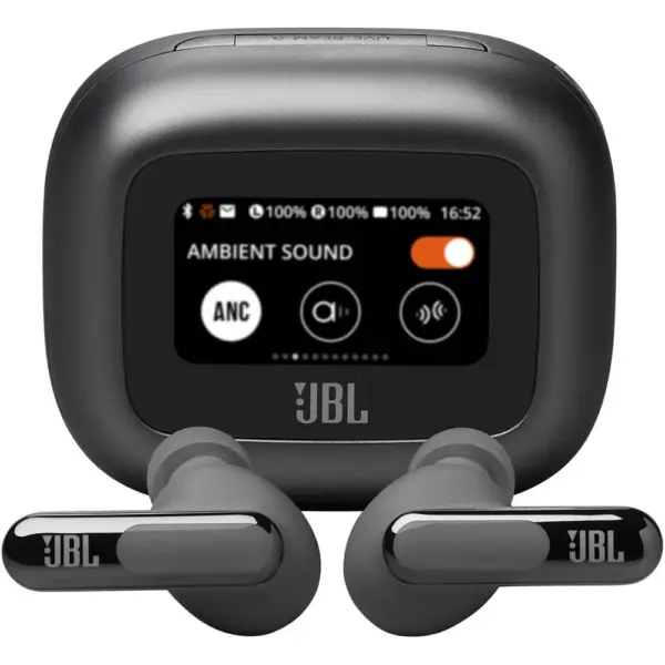 Jbl Live Beam 3 Noise Cancelling True Wireless Earbuds With Display - Black-0