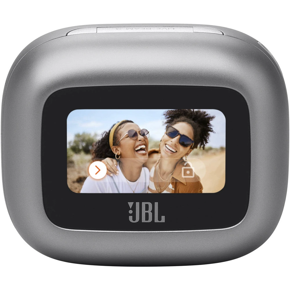 Jbl Live Beam 3 Noise Cancelling True Wireless Earbuds With Display - Silver-131798 Jbl Live Beam 3 Noise Cancelling True Wireless Earbuds With Display - Silver-131798