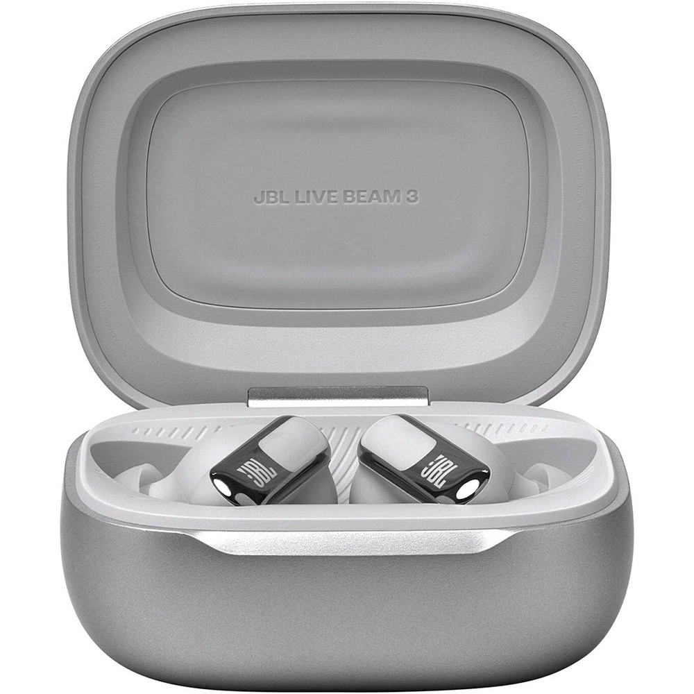 Jbl Live Beam 3 Noise Cancelling True Wireless Earbuds With Display - Silver-131799 Jbl Live Beam 3 Noise Cancelling True Wireless Earbuds With Display - Silver-131799