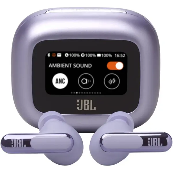 Jbl Live Beam 3 Noise Cancelling True Wireless Earbuds With Display - Purple-0