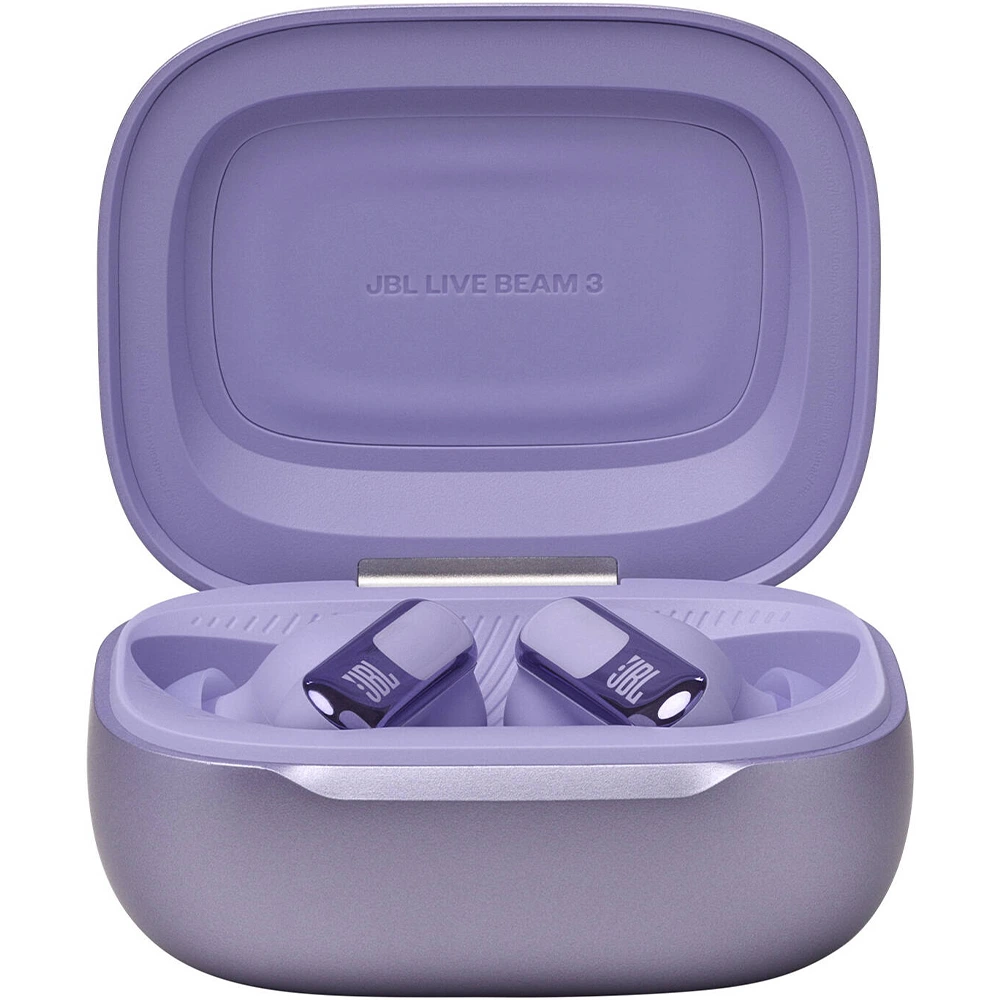 Jbl Live Beam 3 Noise Cancelling True Wireless Earbuds With Display - Purple-131823 Jbl Live Beam 3 Noise Cancelling True Wireless Earbuds With Display - Purple-131823