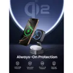 Ugreen Magflow 2-in-1 Magnetic Foldable Wireless Charging Station For Iphone 12-16 Series Airpods 3/2/pro-132039