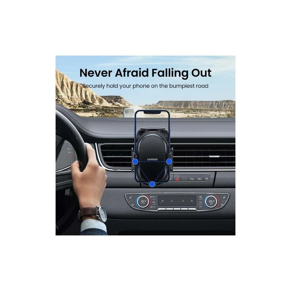 Ugreen Waterfall Shaped Suction Cup Phone Mount – Black-132059 Ugreen Waterfall Shaped Suction Cup Phone Mount – Black-132059