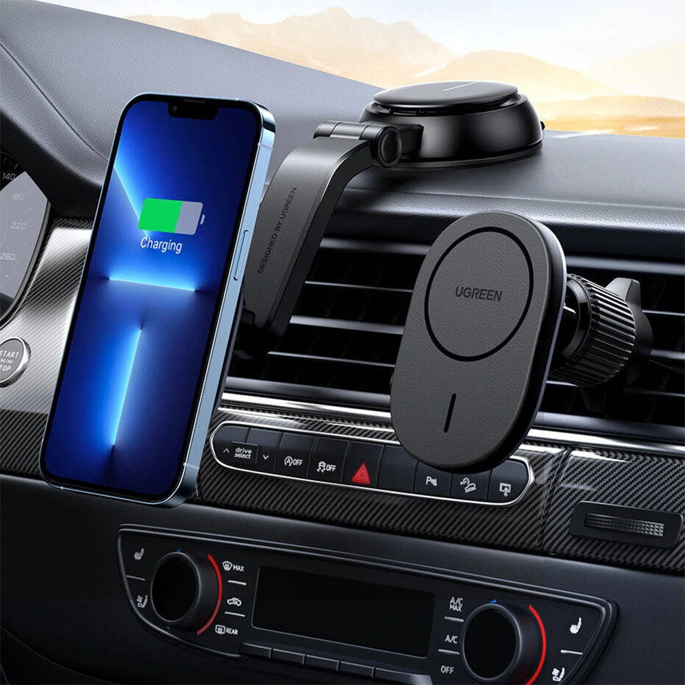 Ugreen Magnetic 2in1 Wireless Car Charger-132065 Ugreen Magnetic 2in1 Wireless Car Charger-132065