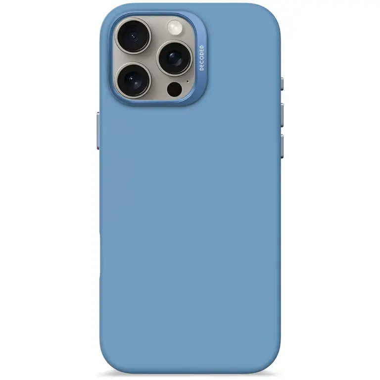 Decoded Silicone Antimicrobial Case For Iphone 16 Pro Max - Air Blue-0