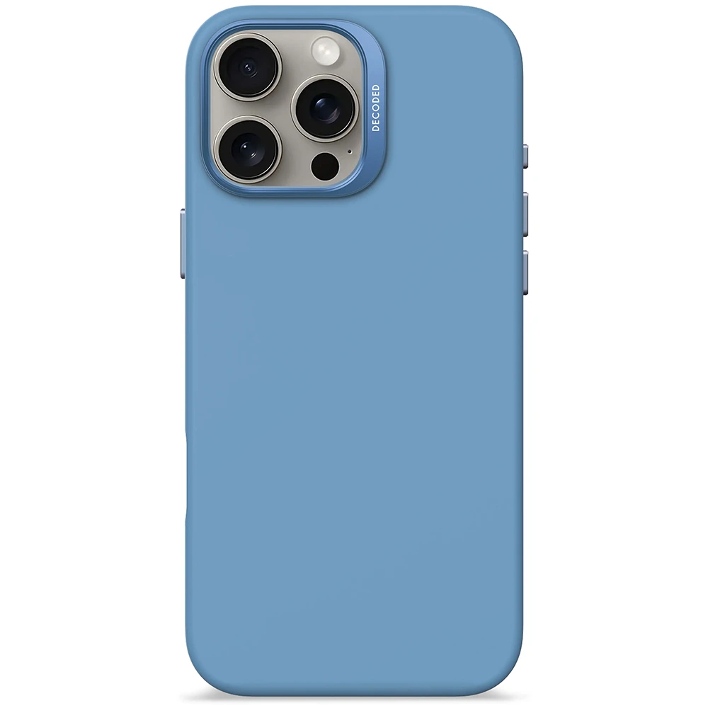 Decoded Silicone Antimicrobial Case For Iphone 16 Pro Max - Air Blue-0 Decoded Silicone Antimicrobial Case For Iphone 16 Pro Max - Air Blue-0