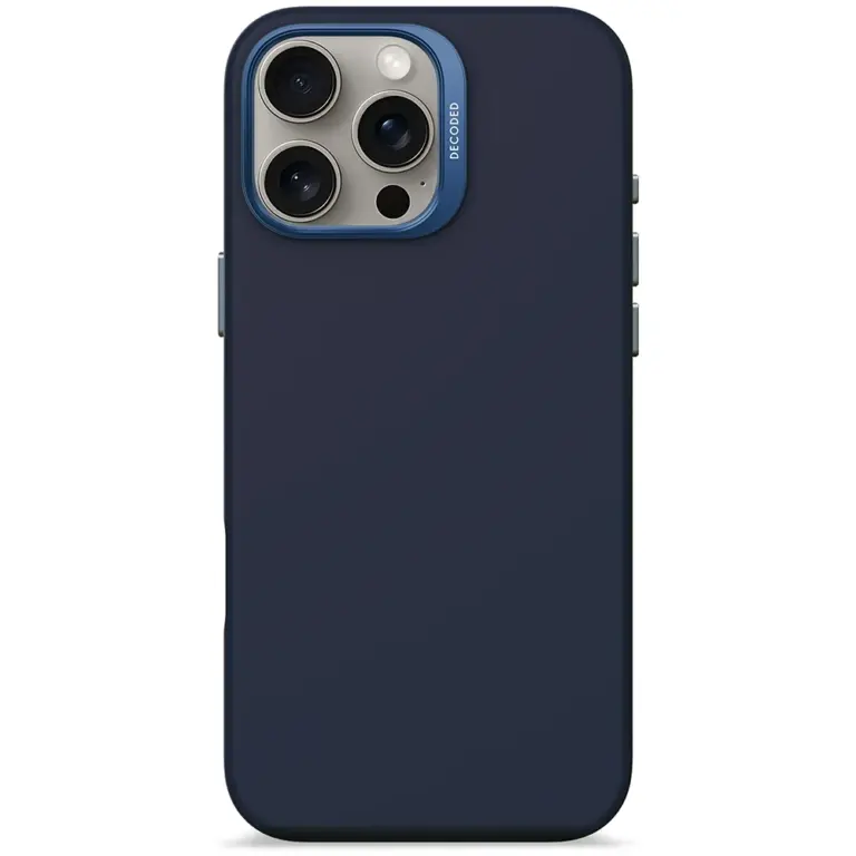 Decoded Silicone Antimicrobial Case For Iphone 16 Pro Max - Navy Blue-0