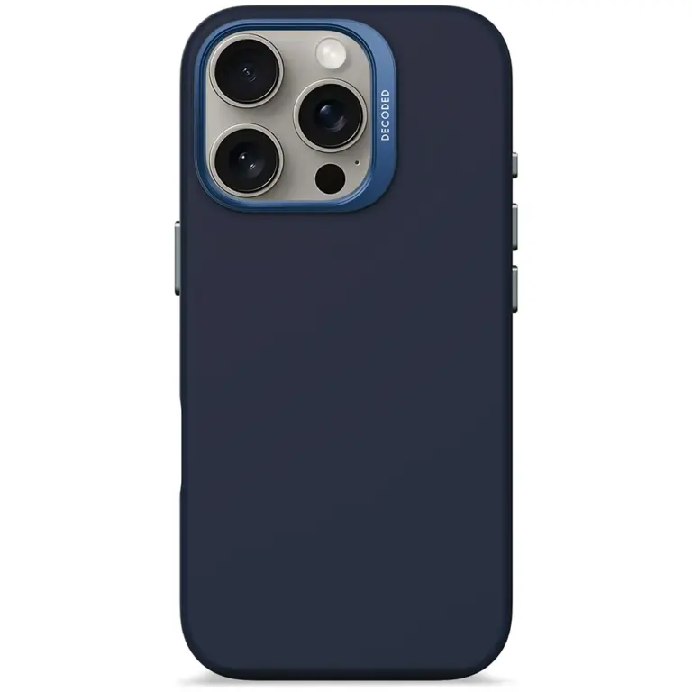 Decoded Silicone Antimicrobial Case For Iphone 16 Pro - Navy Blue-0