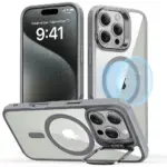Esr Iphone 16 Pro Classic Hybrid Case With Stash Stand - Clear Grey-0