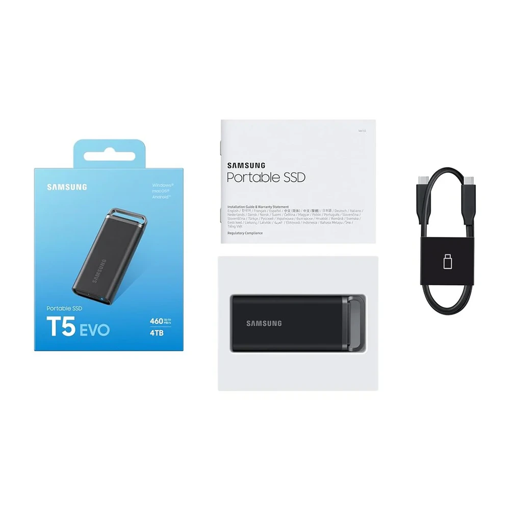 Samsung T5 Evo 4tb Portable Ssd Up To 460 Mb/s Read Speed - Black-132353 Samsung T5 Evo 4tb Portable Ssd Up To 460 Mb/s Read Speed - Black-132353